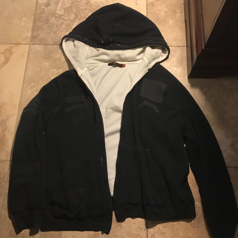 Undercover thermal zip up hoodie